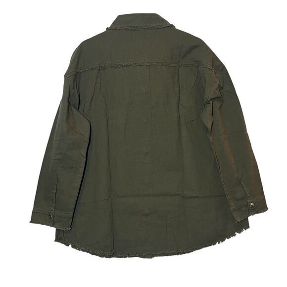 Crown Linen Designs Women Top Shirt Medium Size Green Oversized 100% Cotton NWT - Picture 5 of 11